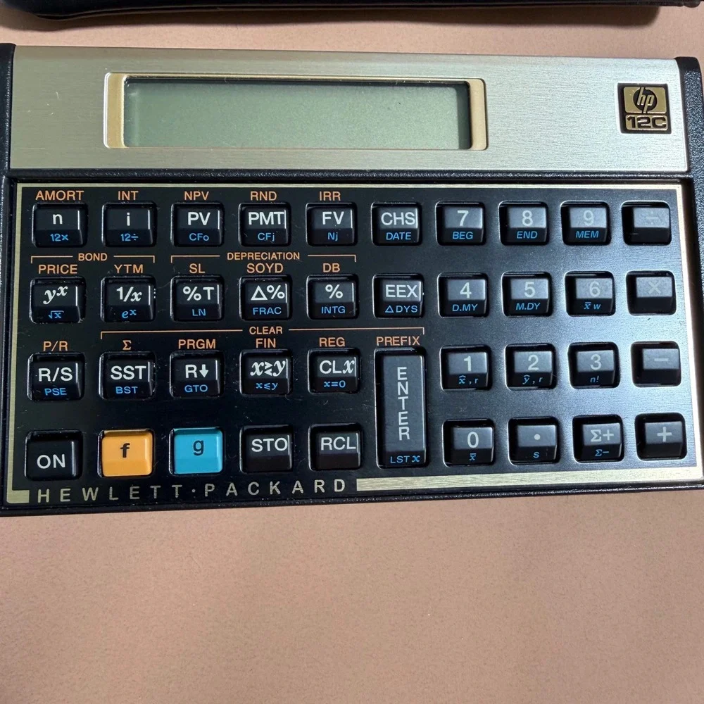 HP 12c Financial Calculator with Case and User Guide Hewlett Packard RPN